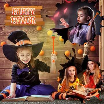 FFNIU 30 Pcs Halloween Pens, Cute Pumpkin Shape Skull Heads Pens, 0.5 MM Bulk Black Rollerball Pen for Halloween Thanksgiving Party Supplies School Office