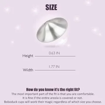 Boboduck Silver Nursing Cups - Silver Nipple Covers Breastfeeding for Protect and Soothe Sore Nipples, Silver Nipple Shields for Nursing Newborn, Nursing Pads Breastfeeding Newborn Essentials