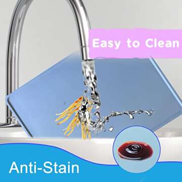 Silicone Placemats for Kids Baby Toddler, Non-Slip Portable Placemats for Dining Table, Heat Resistant, Washable, 3 Pack Baby Food Eating Placemats Blue&Grey&Brown