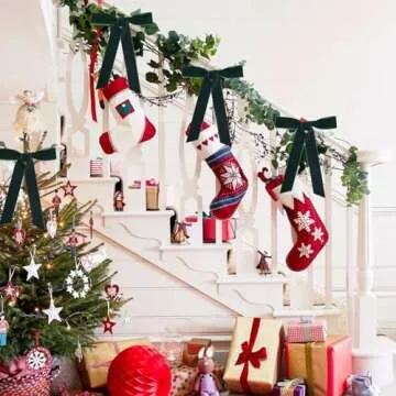 TONIFUL Christmas Green Velvet Ribbon 1 Inch x 25yds, Vintage Velvet Ribbons, for Christmas Wreath Decoration Handmade Craft Ornaments Gift Wrapping & Bow Making, Valentine's Day Bouquet Packaging