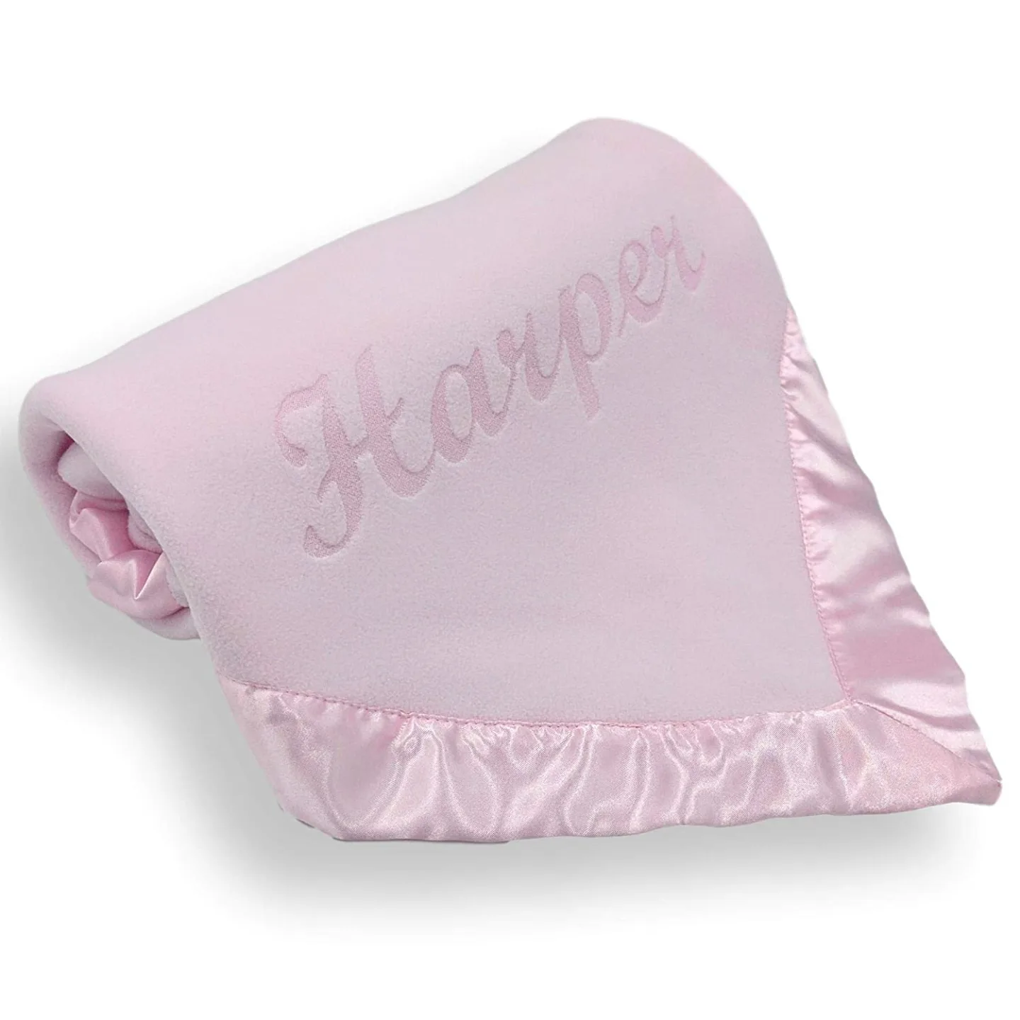 Personalized Baby Blanket for Girls - Soft Pink