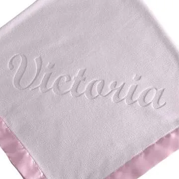Personalized Baby Blanket for Girls - Soft Pink