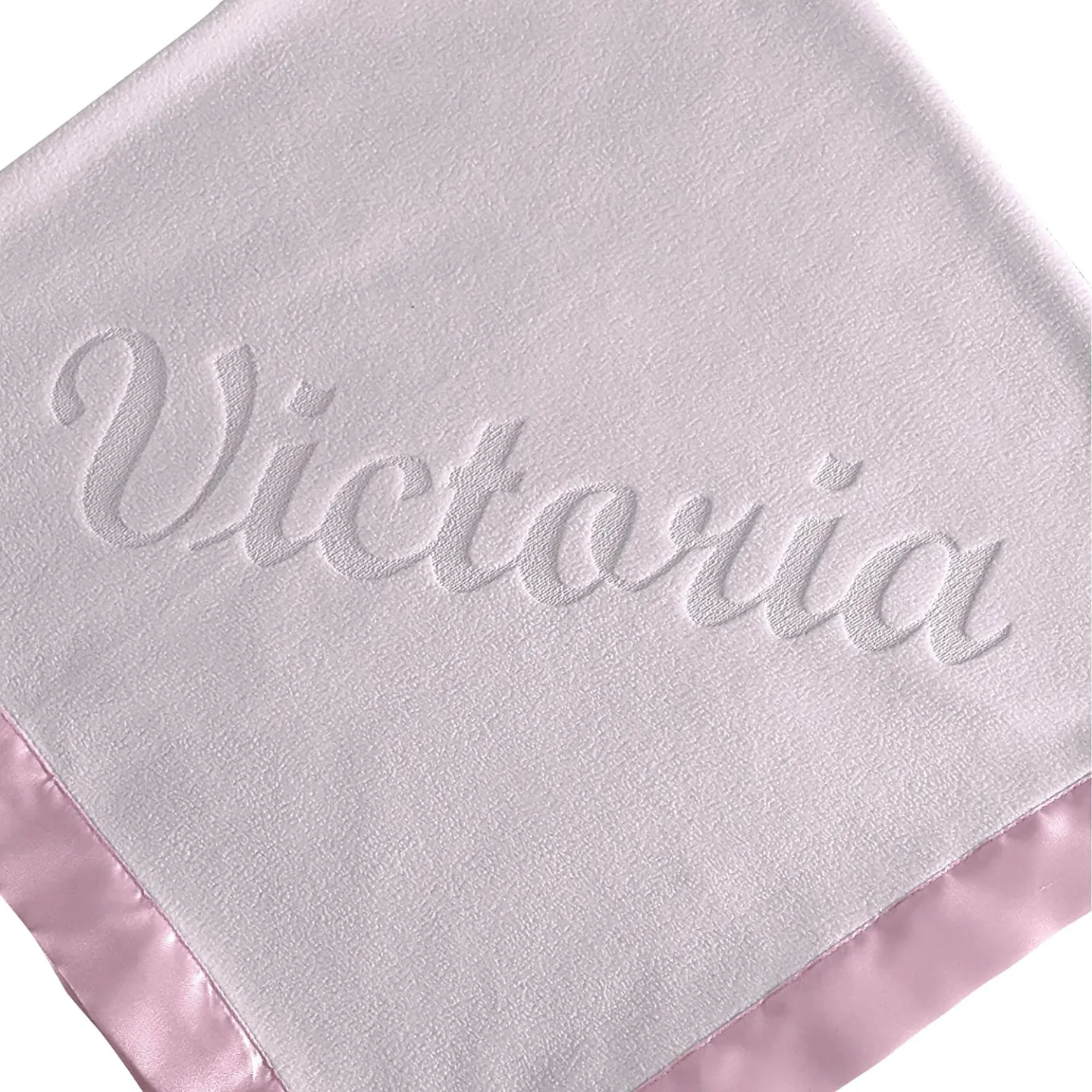 Personalized Baby Blanket for Girls - Soft Pink