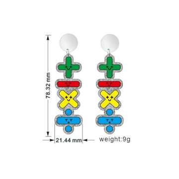 Cute Teacher Earrings for Women Creative Apple Books Blackboard Drop Dangle Earrings Funny Math School Earrings Jewelry Gift