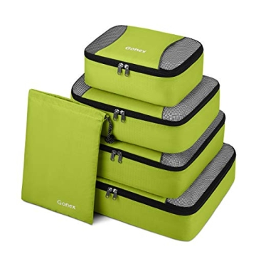 Gonex Packing Cubes for suitcase, 9 Set Lightweight Travel Luggage Packing Organizers with Laundry Bags Travel Essentials Travel Bags for Carry on Suitcases