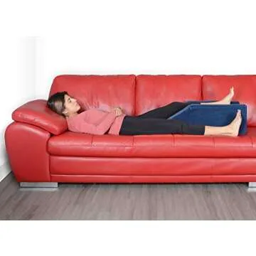 Milliard Foam Leg Elevator Cushion with Washable Cover, Support and Elevation Pillow for Surgery, Injury, Knee Replacement or Rest