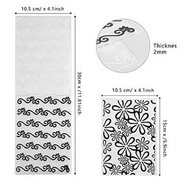 9 pieces of plastic embossed folders, template craft card making, embossed folder DIY craft template...