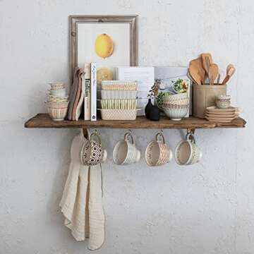 Creative Co-Op Multicolor Stoneware Measuring Cups - Set of 4 Sizes