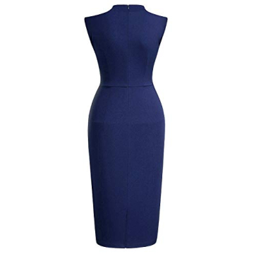 Miusol 1950s Half Collar Ruffle Cocktail Pencil Dress