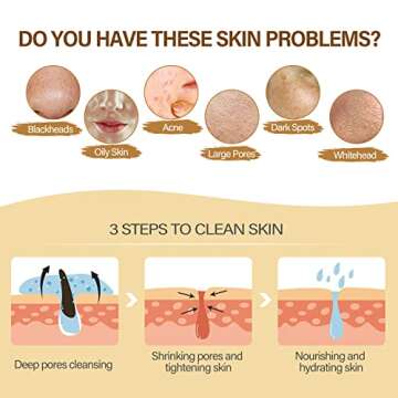 YLNALO Clay Facial Mask Gift Set -Turmeric Vitamin C, Dead Sea and Himalayan Clay Mask, SPA Facial Masks Skin Care Gift Set for Deep Pore Cleansing, Reduce Blackheads Acne, Dark Spots, Oil Control