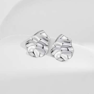 INNERDIVA Gold Irregular Abstract Geometric Earrings Vintage Gold Earrings Statement Earrings Bohemian Earrings for Women