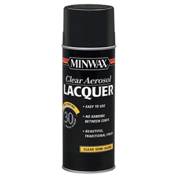 Minwax 152050000 Clear Lacquer, 12.25 oz Aerosol, Semi-Gloss, 12 Ounce