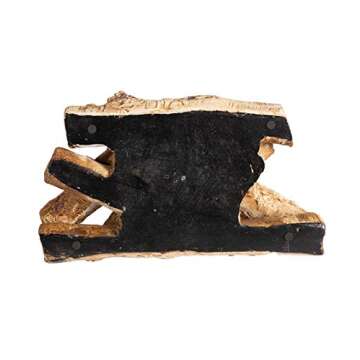 Plow & Hearth Faux Birch Wood Resin Logs Candle Holder for Fireplace | Romantic Ambiance Without Heat or Mess | Holds 8 Tea Lights| Realistic Sculpted Logs | 18"L x 10.5"W x 8"H