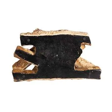 Plow & Hearth Faux Birch Wood Resin Logs Candle Holder for Fireplace | Romantic Ambiance Without Heat or Mess | Holds 8 Tea Lights| Realistic Sculpted Logs | 18"L x 10.5"W x 8"H