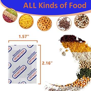400CC Oxygen Absorbers -120 Packs (6x Packs of 20) -Food Grade Long Term Food Storage for Mason Jars...