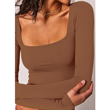 Shop Abardsion 2 Piece Long Sleeve Crop Tops for Women