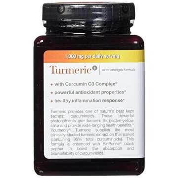 Youtheory Turmeric Extra Strength Formula Capsules 1,000 mg per Daily