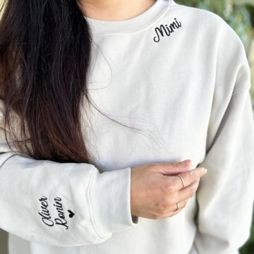 NAZENTI Custom Embroidered Mimi Sweatshirt for Moms & Grandmas