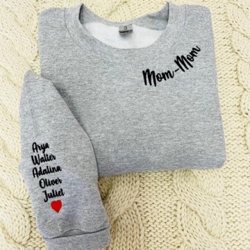 NAZENTI Custom Embroidered Mimi Sweatshirt for Moms & Grandmas