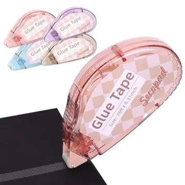 Secopad Scrapbook Tape, 4 Pack Double Sided Tape Roller for Crafts, Adhesive Glue Runner Scrapbookin...