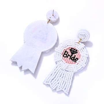 NLCAC Handmade Bride Earrings for Weddings & Bachelorette Parties