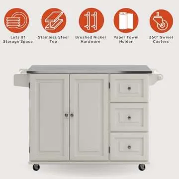 homestyles Dolly Madison Kitchen Cart - Stylish & Functional