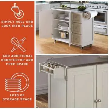 homestyles Dolly Madison Kitchen Cart - Stylish & Functional
