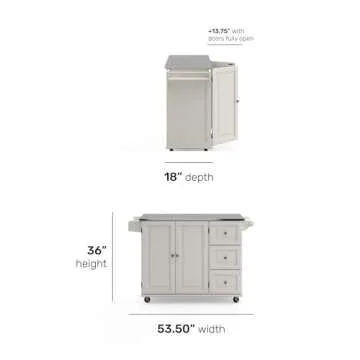 homestyles Dolly Madison Kitchen Cart - Stylish & Functional