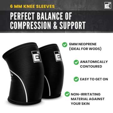 Element 26 6mm Knee Sleeves - Neoprene for Optimal Support and Mobility