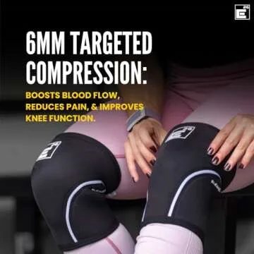 Knee Sleeves for Weightlifting - 6mm Compression Support