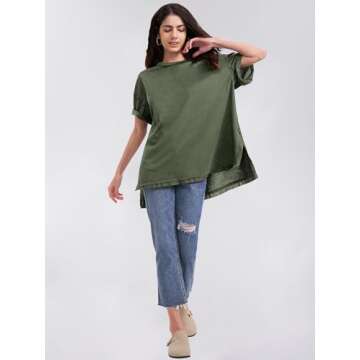EXLURA Summer Oversized T Shirts Comfy & Stylish Fit