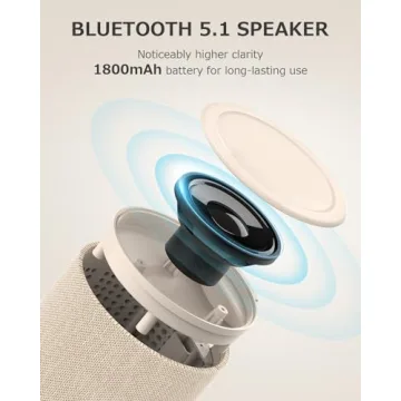 COLSUR Bluetooth Speaker, Magnetic Wireless Charger, Bluetooth Speakers with Night Light, 2 in 1 Wireless Charging Station for iPhone 16/15/14/13/12 Series, AirPods Pro/3/2（Gift Ideal）