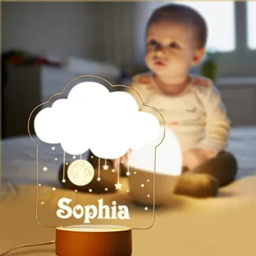 Personalized Name Night Light Custom USB Star Acrylic 3D Lamp Children's Bedroom Decorative Gifts for Boys and Girls, Lamp Decoration Gift for Daughter Son Pattern 5