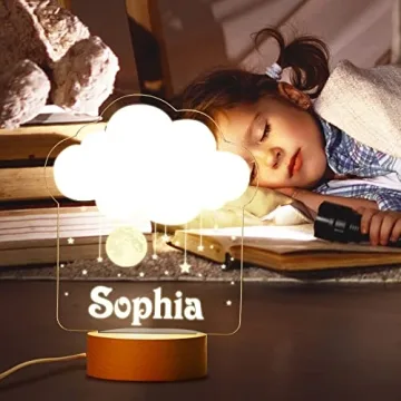 Personalized Name Night Light Custom USB Star Acrylic 3D Lamp Children's Bedroom Decorative Gifts for Boys and Girls, Lamp Decoration Gift for Daughter Son Pattern 5