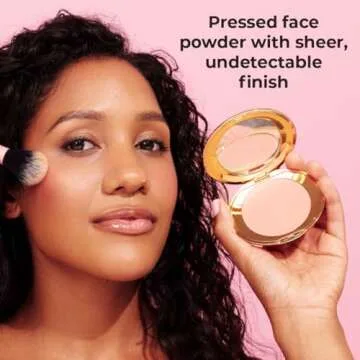 MCoBeauty Miracle Flawless Pressed Powder, Medium Warm Shade, Oil-Control, Soft-Focus Finish with Hydrating Rose Flower Extract & Sweet Almond Oil, Vegan, Cruelty Free Cosmetics