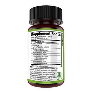 Ascendant Nutrition Bacillus Subtilis Probiotic - 30 Billion CFU Multi-Strain Probiotics for Women a...