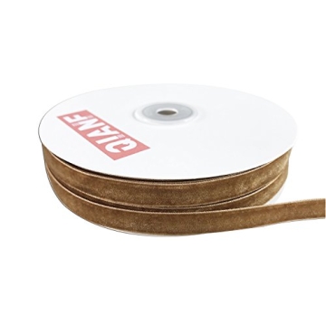 Vintage Khaki Velvet Ribbon for Elegant Crafting and Gifting