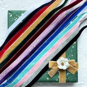 Vintage Khaki Velvet Ribbon for Elegant Crafting and Gifting