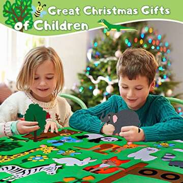 Arrocent 38Pcs Farm Animals Felt Board Story Set for Toddlers, Farmhouse Themed Storytelling Flannel Barnyard Domestic Livestock Toys Figures Teaching Wall Flannel Interactive Play Kit