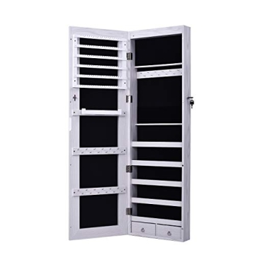 soges Jewelry Armoire with Mirror - Organized Elegance