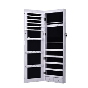 soges Jewelry Armoire with Mirror - Organized Elegance