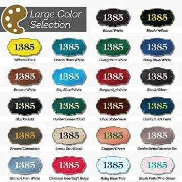 House Address Sign, House Address Plaque, Indoor/Outdoor Use, 7x12 Inch, 22 Colors, Reflective Option, USA Made by My Sign Center (Victorian)