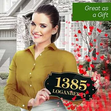 House Address Sign, House Address Plaque, Indoor/Outdoor Use, 7x12 Inch, 22 Colors, Reflective Option, USA Made by My Sign Center (Victorian)