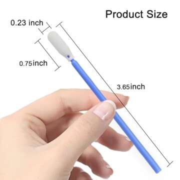 Wellgler's 3.65" Cleaning Swabs,Multi-Purpose Cleanroom Foam Tip,Cleaning Swabs for Camera, Optical ...