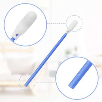 Wellgler's 3.65" Cleaning Swabs,Multi-Purpose Cleanroom Foam Tip,Cleaning Swabs for Camera, Optical Lens, Arts and Crafts, Painting, Gun, Automotive Detailing .200PCS(Blue)