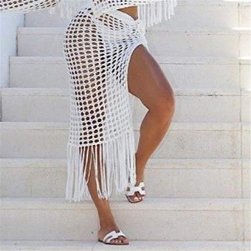 Women Sexy Hollow Out Mesh Cover Up for Beach & Pool