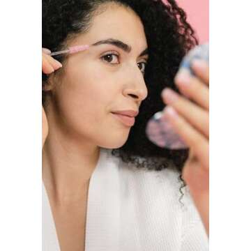 i-Laesh 100 Pcs Disposable Eyelash Brushes, Mascara Wands, Spoolies for Eyelash Extensions, Spoolie ...