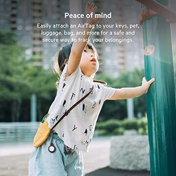 Belkin Apple Airtag Secure Holder With Strap - Apple Air Tag Keychain - Airtag Holder With Strap For Key Ring - Airtag Keychain Accessories - Scratch Resistant Airtag Case With Raised Edges - Black