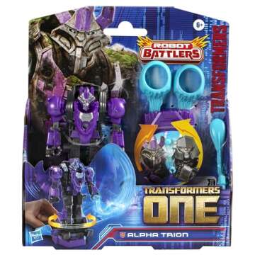 Transformers One Robot Battlers Alpha Trion, 4.5-Inch Robot Action Figure, Interactive Toys for Boys...