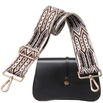 Purse Straps Replacement Crossbody - Bag Shoulder Strap for Handbags, Wide Crossbody Straps for Guitar Purses Totes Boho